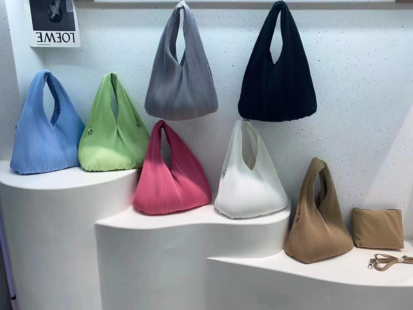 Women crinkle handbags
