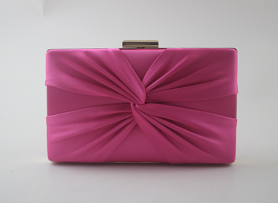 Satin evening bags with bow