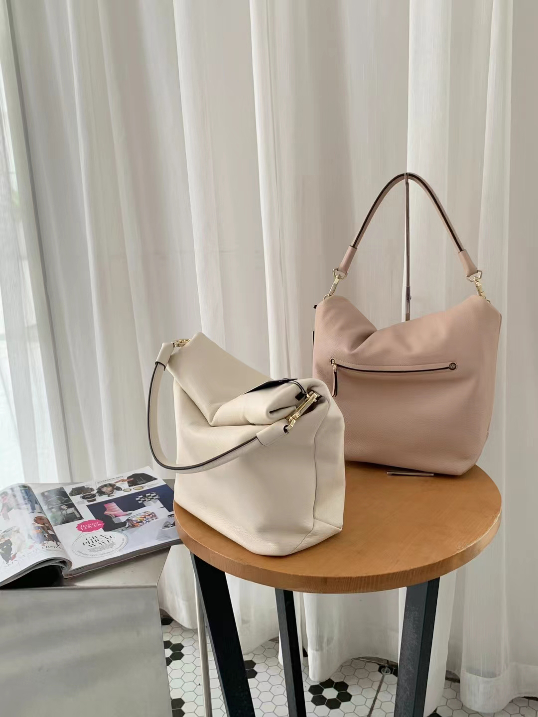 puffer leather hobo bags for women